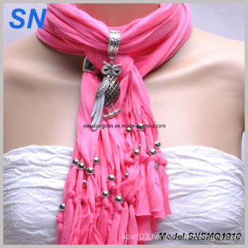 Animal Pendant Jewelry Fringed Women Scarf (SNSMQ1010)